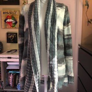 Open cardigan with back detail